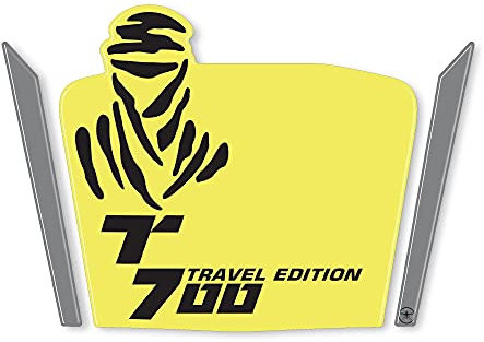 labelbike - 3D Harz Sticker Windschutzscheibenschutz kompatibel mit Yamaha Tenere 700 2019-2022 Gelb