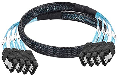 Twozoh - Cable de 4 SATA de 7 pines hembra a 4 SATA de 7 pines hembra, 6 Gbps, 4 unidades/Set Sata3 III SAS para disco duro duro y More SATA Devices 0,5M