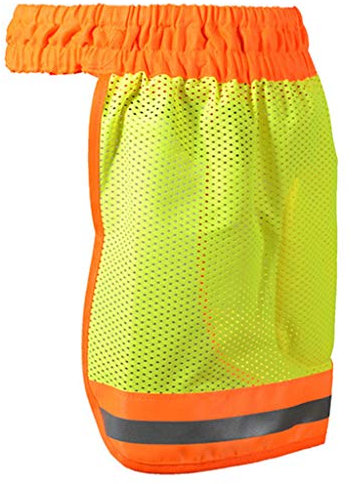 MYBOON Schutzhelm Helm Nackenschutz Sonnenschutz Reflektierende Streifen Neon Hohe Sichtbarkeit Elastisch Atmungsaktiv Mesh Schild Nacken Sonnenschutz Gelb
