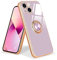 Urarssa for iPhone 13 Case Magnetic Ring Holder 360 Degree with Rotation Finger Car Holder Shockproof Case Cover for iPhone 13 6.3-inch, Purple