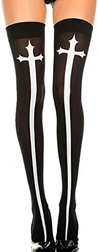 SHUIXIN Nonne Kostüm - Sexy Nonne Kostüm Erwachsene Frauen Cosplay Kleid Hut Kreuz Strümpfe Handschuhe für Halloween Schwester Cosplay Party Kostüme Requisiten