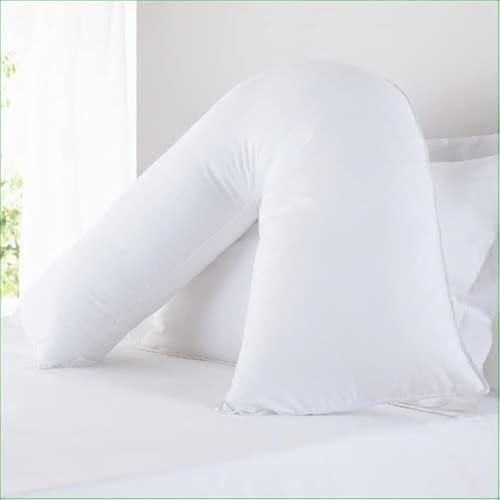 SK MERCHANDISE Orthopaedic V-Shaped Pillow Extra Cushioning Support For Head, Neck & Back (White, V-Pillow Only)