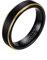 Banemi Zeigefinger Ring Herren, Engagement Rings Couples Wolfram ORO Negro 5mm Simple Hypoallergen Verlobungsringe Freundgeschenk Größe 52 (16.6)