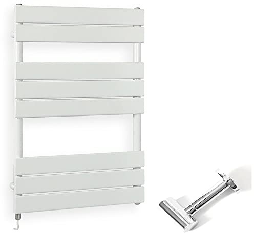 Milano Lustro 600W White Flat Panel Electric Heated Towel Rail Cable Cover - 825mm x 600mm