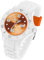 Taffstyle Damen Herren Sportuhr Armbanduhr Silikon Sport Ziffernblatt mit Datum Analog Quarz Farbige Bunte Uhr Weiß Orange