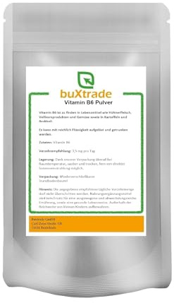 100 g | Vitamin B6 | Vegan | B6 | reines Pulver | Vitamin | Buxtrade