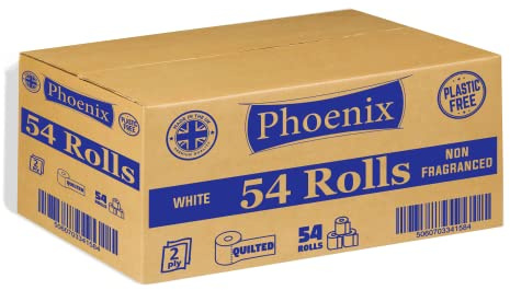 54 Rolls of Plastic Free Quilted 2 Ply Toilet Rolls