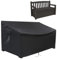 Guisong Outdoor Storage Bench Protector, Waterproof Cover for Keter 70 Gallon Deck Box, Patio Bench/Seating Storage Cabinet