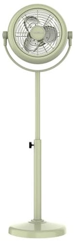 Cecotec Ventilador de Pie Retro EnergySilence 250 ClassicStyle Green. 25W, Diámetro de 10, 3 Aspas Aerodinámicas, Inclinación Ajustable, 2 Velocidades, Diseño Elegante Color Verde