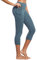 BALEAF Damen Capri Leggings 3/4 Yogahose Sporthose mit Handytaschen Innentasche am Taille, Trainingshose Sport Leggings Blickdicht Atmungsaktiv Hellblau M
