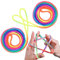 LABUYI 2 Pcs Juego de Dedos Cuerda,Cuerda De Dedos para Niños,Juego De Cuerda De Dedo,Cuerda para Dedo Niños,Juguetes De Habilidad De Dedos,Cordón Arcoíris,Regalo,Longitud 160cm