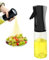 HOMJOY 220ML Olive Oil Spray Bottle - Glass Oil Dispenser for Cooking, Refillable Kitchen Sprayer for Air Fryer, Salad, Baking, Grilling - Leak-Proof Design, Black