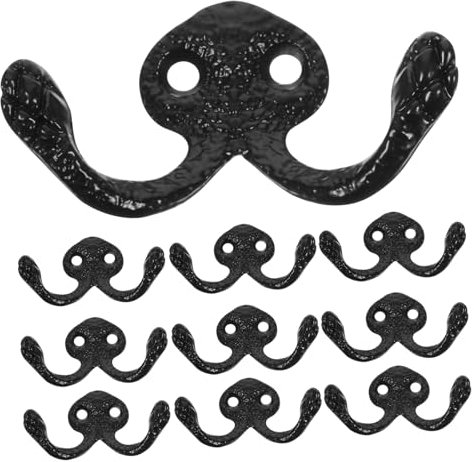 OFFSCH 10St Retro-Eisenhaken Kleiderbügel Vintage- Wandhaken zum Aufhängen Wandhaken für zu Hause Wandgarderobe Huthaken Handtuch Aufhänger Fragezeichen Haken Kleiderhaken schmücken