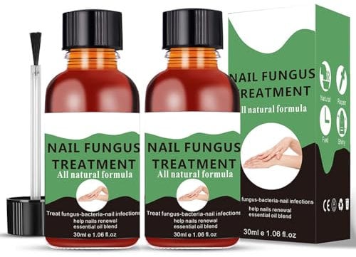Nail Fungus Treatment For Toenail - Extra Strong Fungal Nail Treatment - Anti fungus Nail Repair and Strengthen, Fix & Renew Damaged, Broken Nails (2PC)
