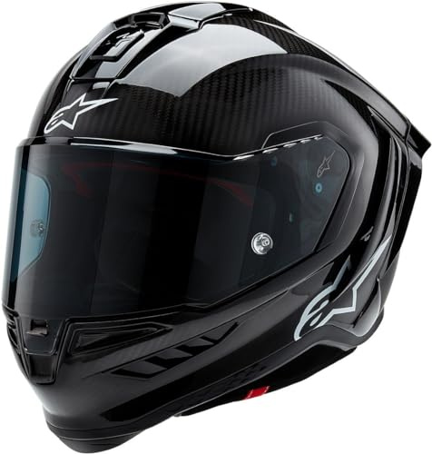 Race Helm Alpinestars Supertech R10 Motorradhelm Integralhelm Carbonhelm, BLACK CARBON, XL