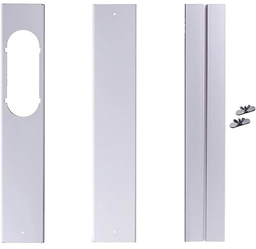Kit di sfiato per finestre per condizionatore d'aria portatile per tubo di scarico Kit di guarnizioni per finestre scorrevoli regolabili Piastra di sfiato per finestre Deflettore per condizionatore
