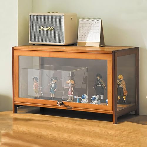 Armoires antiques à portes en verre, vitrines en verre, armoires de rangement en bambou naturel, vitrines, armoires de collection à portes ouvertes, armoires de collection de grande capacité, verre