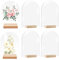 SUEOUX Lot de 6 panneaux en acrylique transparent avec base en bois, réutilisables pour décoration, fête, anniversaire de mariage