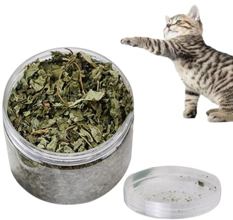 Katzenminze-Blätter getrocknet, 40 g, echte natürliche Katzenminze, beruhigende natürliche Blätter, Katzenminze, entspannende echte natürliche Katzenminze, gesunde Zahnreinigung, Katzenminze für