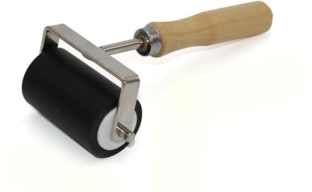 Paintersisters Gel Press Gummiwalze 6cm breit - Linolwalze – Hartgummirolle, Brayer, ideal, Transferpotch und künstlerisches Arbeiten (60 mm)