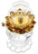 Levemolo Lotus-Butter-Lampe Buddha-Öllampe Öllampe Dochtbrenner chinesische Laterne Kerosinlampe buddhistisches Licht Ersatzdocht Lotus-Lampenhalter Lotuslampenbrenner Glas Transparent