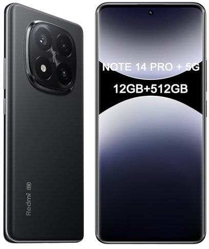 XIAOMI Redmi Note 14 Pro+ 5G Smartphone 12+512GB, 6.67 Super QPD, 120W HyperCharge, Black (EU Version)