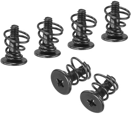 sourcing map GPU Spring Screws, 20pcs M2x7.5mm 5.5mm Spring OD GPU Graphics Card Back Plate Heatsink Screws Computer Fan Fixed Screw, Black