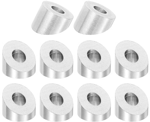 QUARKZMAN 20 Stück 30 Grad abgewinkelte Unterlegscheiben, T316 Edelstahl Unterlegscheiben für Geländer Treppenenden Holz Metall Pfosten, Silber