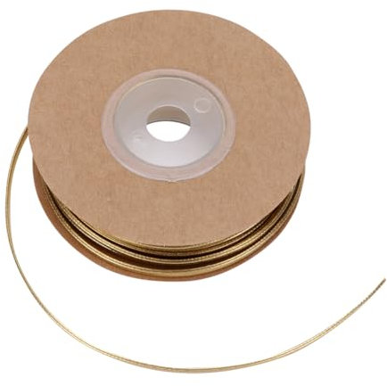 Angoily 15m Cordoncino in Pelle Intrecciata Dorata Per Braccialetti e Collane Fai Da Te Adatto Per Creazioni Artigianali e Accessori Personalizzati