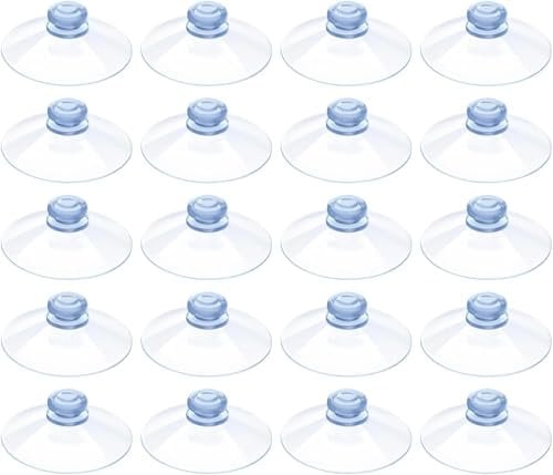 20 Pcs Suction Cups,Suction Pads for Glass Table,Glass Table Top Suckers for Rattan Garden Furniture,Clear Windowsuckers,Mushroom Head Suctionpads for Outdoor Kitchen Bathroom Window Mirror