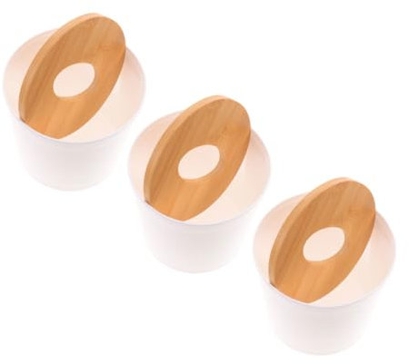 Luxshiny 3pcs Toilet Paper Roll : Decorative Tissue Dispenser For Bathroom Countertop - Reusable Round Container Wrap For Women Napkin Hotel Office