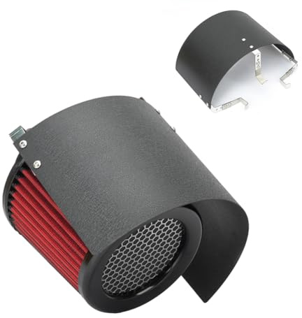 Copertura universale per filtro aria auto, scudo termico in acciaio inossidabile, per filtri conici o cilindrici da 2,5-4'' (Piccolo)