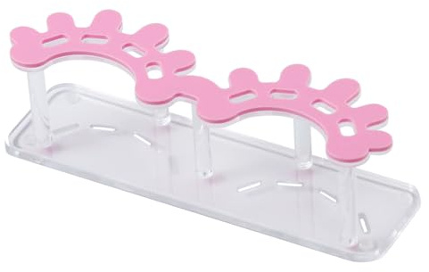 ANNAFRIS 8 fori Supporto per Pinzette Extension Ciglia, Rack Esposizione delle Pinzette, Acrilico(Rosa)