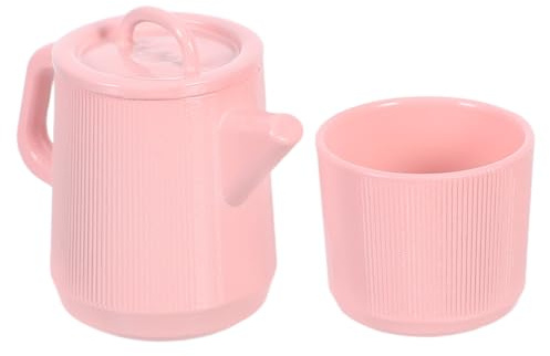 OFFSCH Mini Alloy Dollhouse Tea Set with Coffee Cups Realistic Miniature Tea Party Accessories for Bjd Doll Kitchenware Portable Cute Tiny Teacup Decorations for Dollhouse Scenes