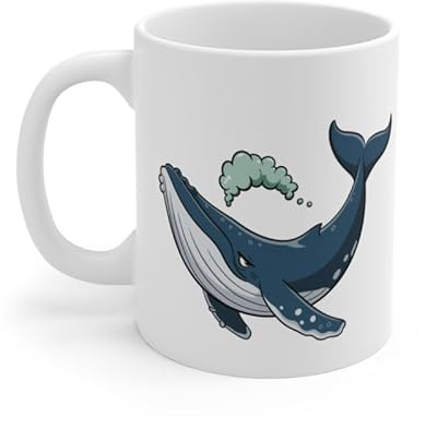 Teecustom Tasse Humour Baleine Rigolote – Mug Cartoon Marin 325ml Cadeau Drôle Original