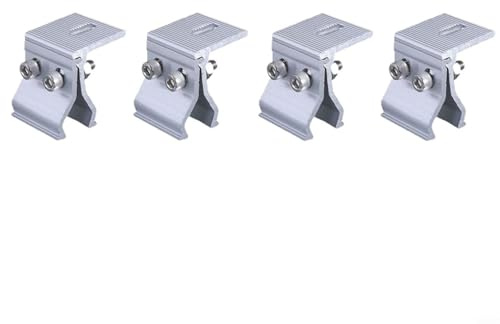 EffiFish Lot de 4 supports de fixation pour panneau solaire de toit en alliage d'aluminium résistant pour carreaux en acier coloré jusqu'à 24 mm