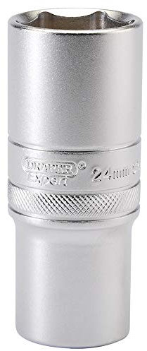 Draper 16655 Square Drive Hi-Torq 6 Point Deep Socket,Blue,24mm Size 1/2