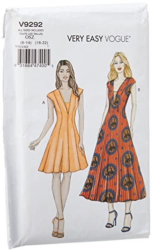 Vogue Patterns Misses Jacket and Dickie, Tissue, Multi-Colour, Sizes 6-22