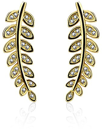 Ohrstecker Ohrklemme Ohrring Feder Kreuz Sterne Blatt Zweig Ear Crawler Damen Autiga®