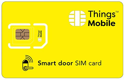 SIM-Karte für Portöffner, Things Mobile mit globaler Abdeckung und GSM/2G/3G/4G LTE Multi-Operator-Netzwerk, ohne Fixkosten, ohne Ablaufdatum und wettbewerbsfähige Gebühren, inkl. 10 € Guthaben