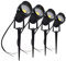 aulyun Pack de 4 Foco Jardin LED con Pincho COB 5W 220V Blanco frío Luz LED para Exteriores