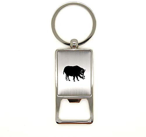 Porte clé en métal alu brossé Sanglier 4 décapsuleur gravure laser