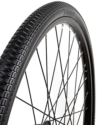 100% Pannenschutz-Reifen 26 x1.75 (44-559) | Tannus Airless Tire Razorblade | Solider Reifen für Urban/Trekkingrad, Midnight (Schwarz)