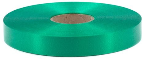 Geschenkband Ringelband 19mm x 100m wasserfest - 30 FARBEN in 5/10/19/31/50mm - Dekoband aus Kunststoff - Polyband zum Basteln von Weihnachtssternen und Autoschleifen - Grün