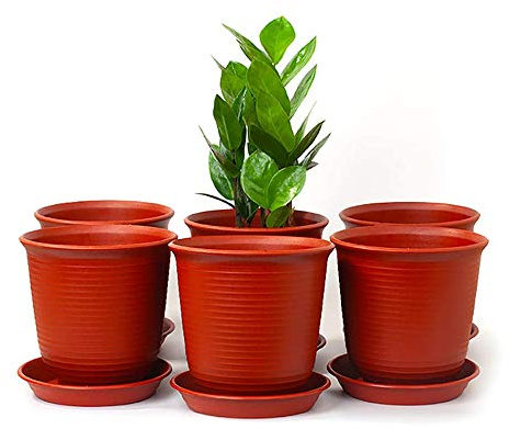 Blumentöpfe, Pflanzgefäß, bunt, Setzlinge, Hydrokultur, Balkon, Garten, Büro, 6 Stück