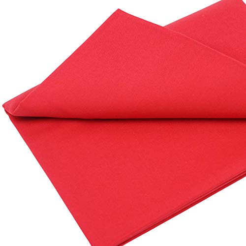 MasterFAB Cotton Fabric 100% Cotton Woven Poplin by The Yard for Sewing DIY Crafting Fashion Design Printed Floral Washable Cloth; 1 Piece Full Width cuttable 39 x 56 in' (1.1 Yard) (Red)