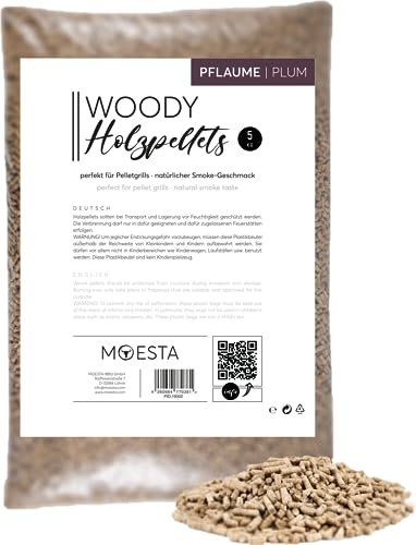 MOESTA-BBQ 19302 5kg Sheriff Hartholz Pellets - Rauch-Aroma für jeden Geschmack - Pflaume - süßlich, Smoky oder Spicy