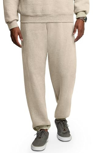 Fruit of the Loom Men's Eversoft Fleece Sweatpants, Elastic Bottom-Khaki Heather, Medium
