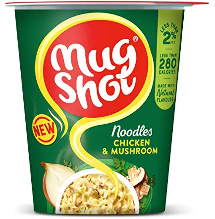 Mug Shot On The Go Legendary Chicken and Mushroom Noodle Pot, 68g (Pack of 6)