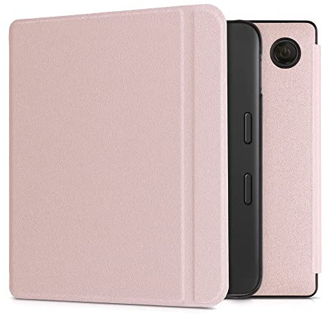 kwmobile Klapphülle kompatibel mit Tolino Vision 6 Hülle - eReader Case aus Kunstleder - Cover - Rosegold